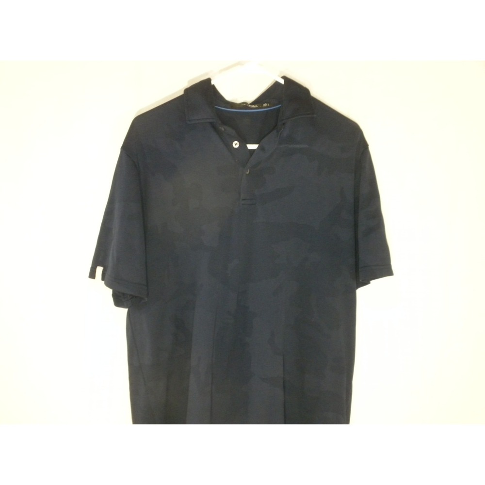 Ralph Lauren Polo Shirt Mens L Blue Jacquard Camo RLX PGC Golf Logo Performance - Picture 4 of 14